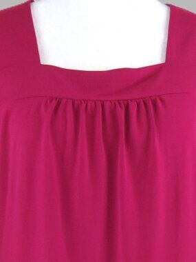 East 5th Women's Pink Long-Sleeve Square-Neck Pullover Blouse Size S (C2016)